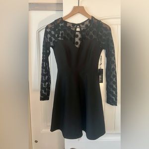 Black dress with lace sleeves